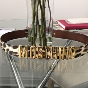 Moschino leopard belt